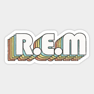 R. E. M / Rainbow Vintage Sticker